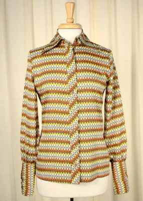 1960s Abstract Cuff Shirt