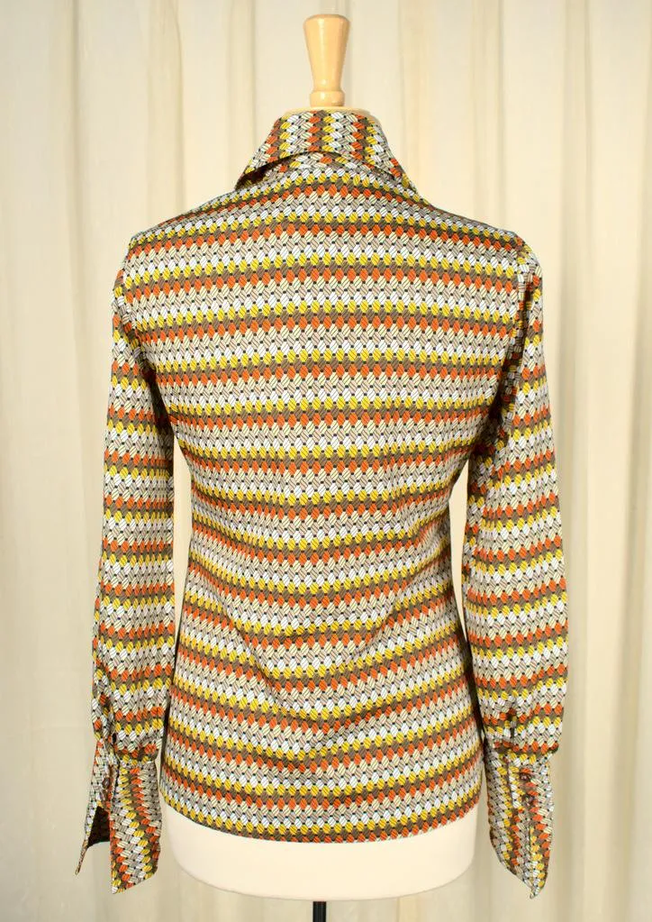 1960s Abstract Cuff Shirt