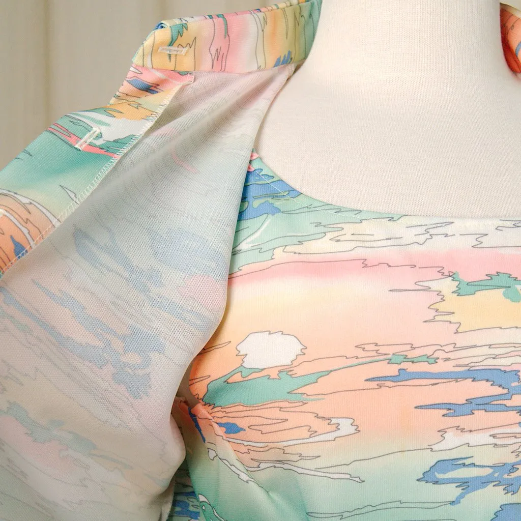 1960s Pastel Landscape Tank Set