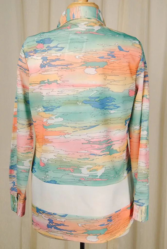 1960s Pastel Landscape Tank Set