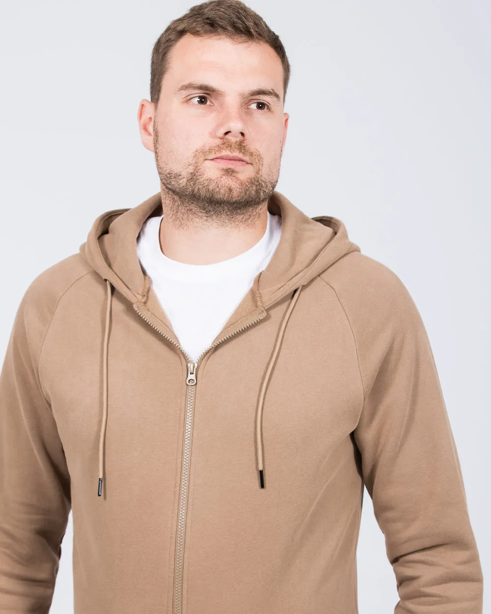 2t Ryan Zip Up Tall Hoodie (taupe)