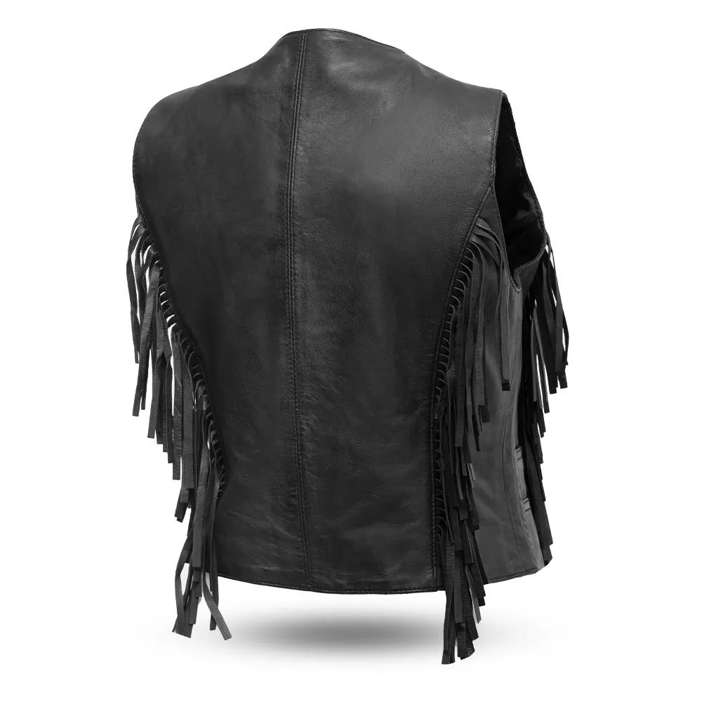 Apache - Women's Fringe Leather Vest