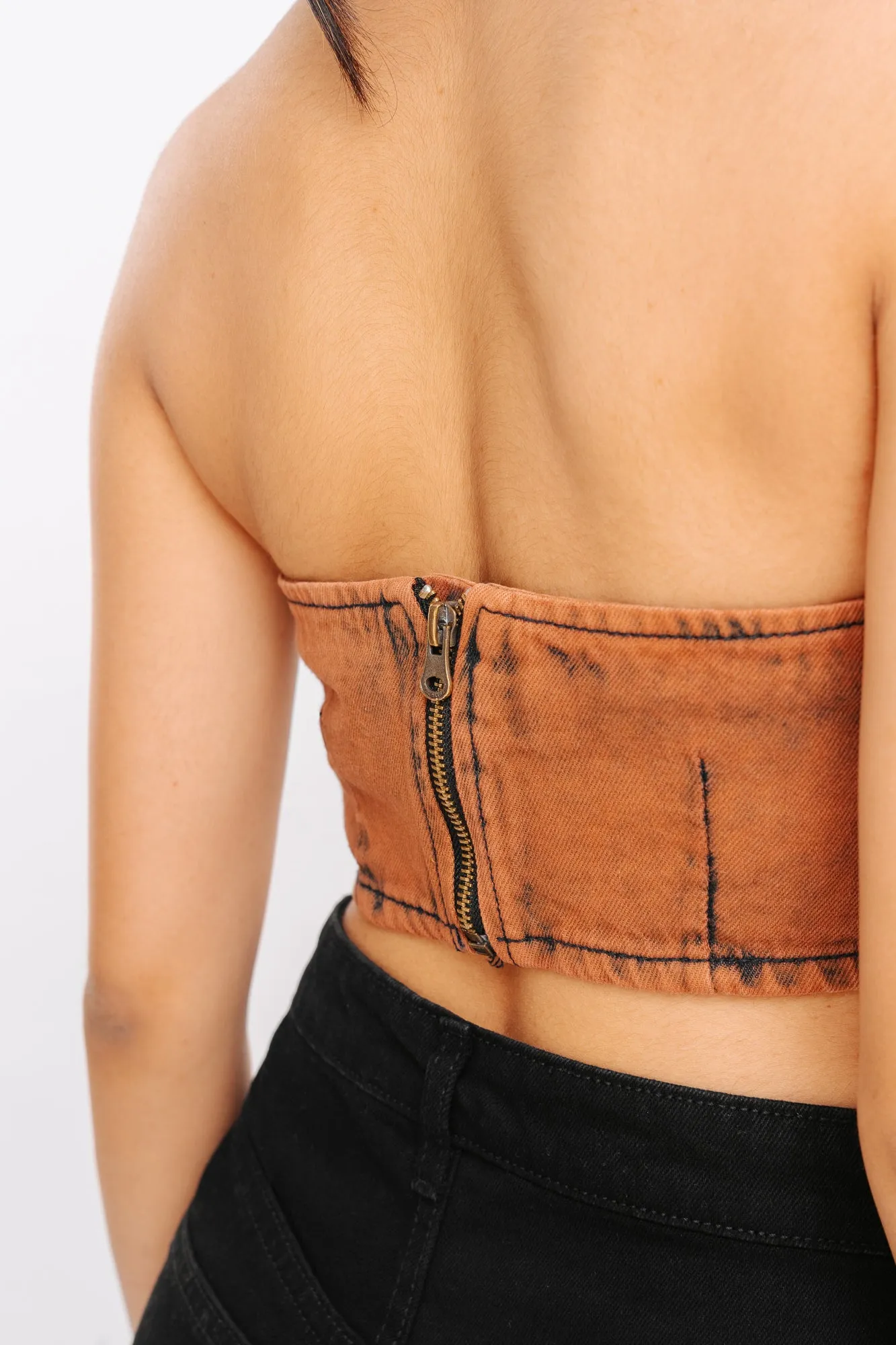 Autumn Bustier Denim Top