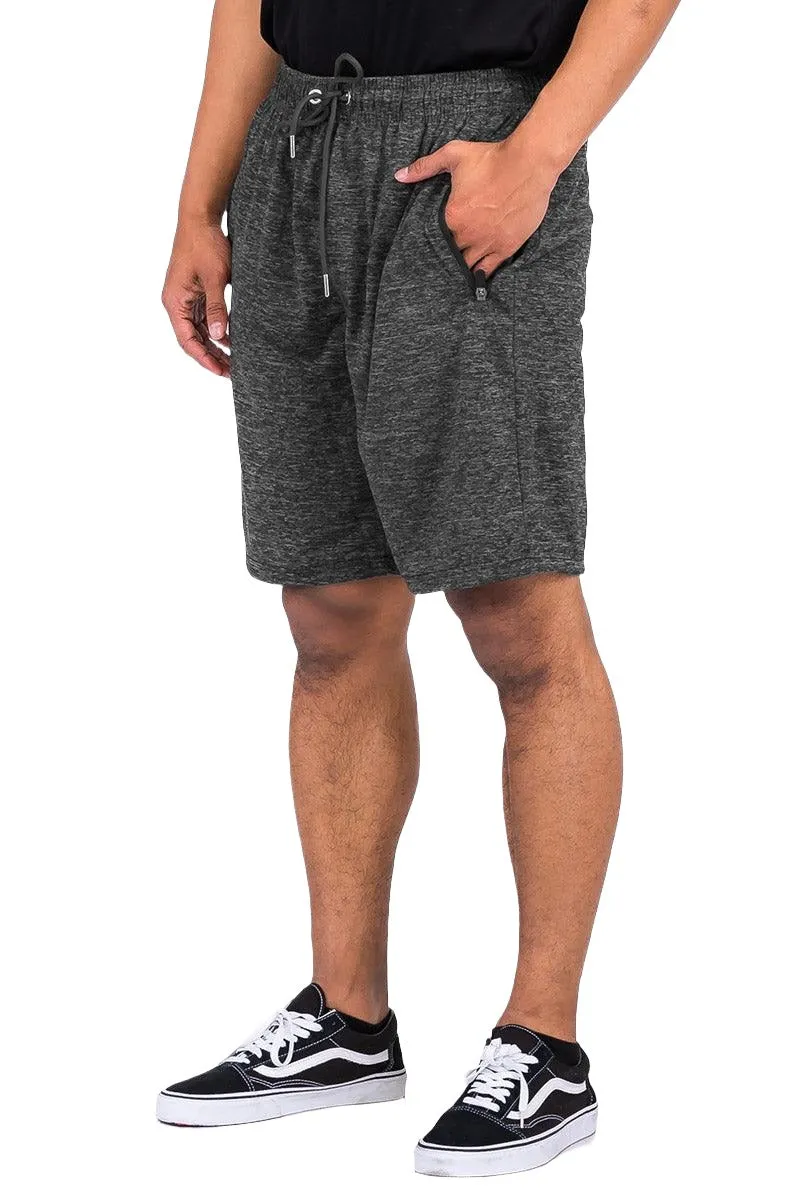 Black Marbled Light Weight Active Shorts