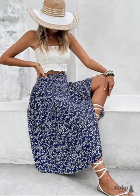 Boho Mid Length Printed Skirt Mila