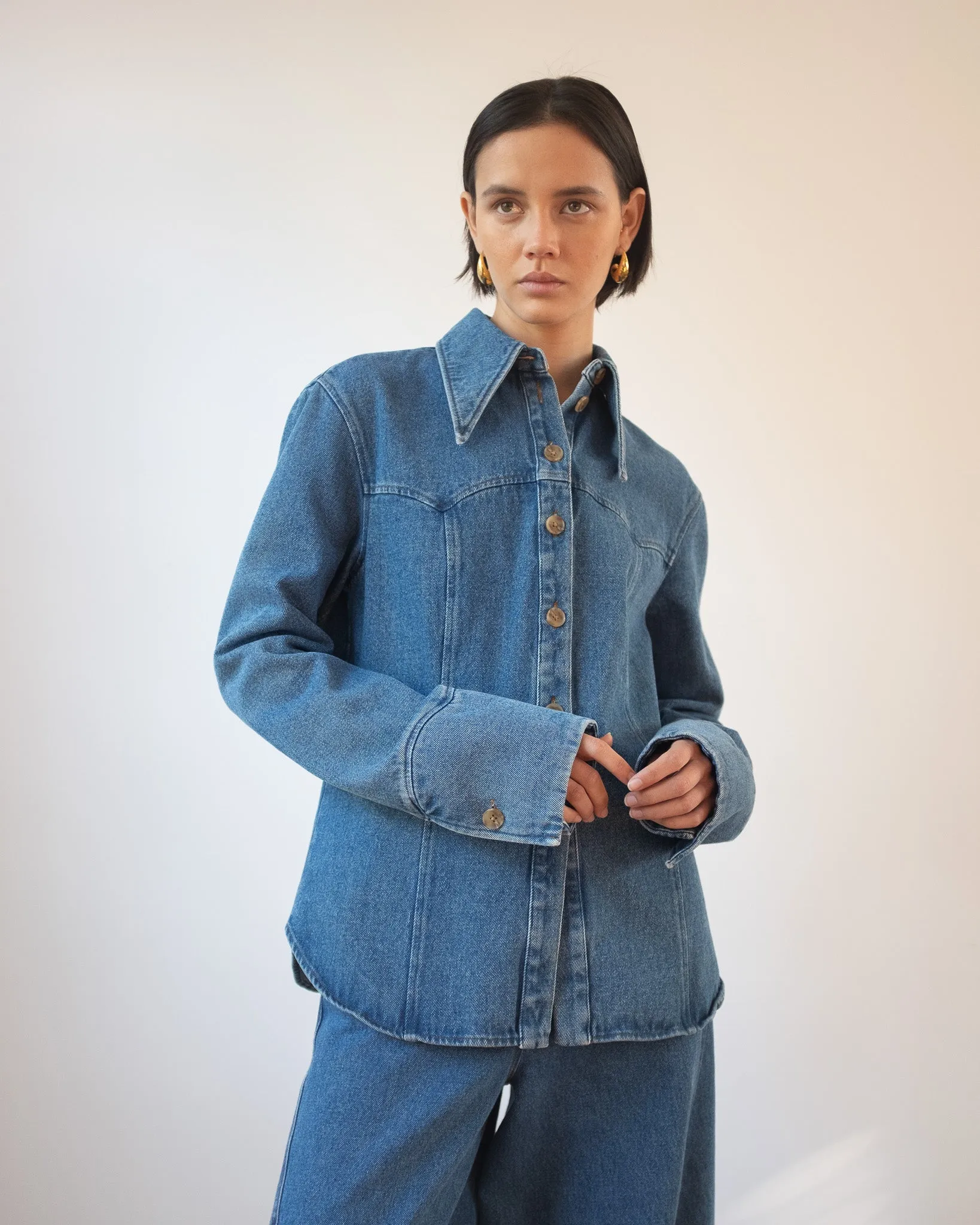 Camilla Shirt Organic Cotton Denim Blue