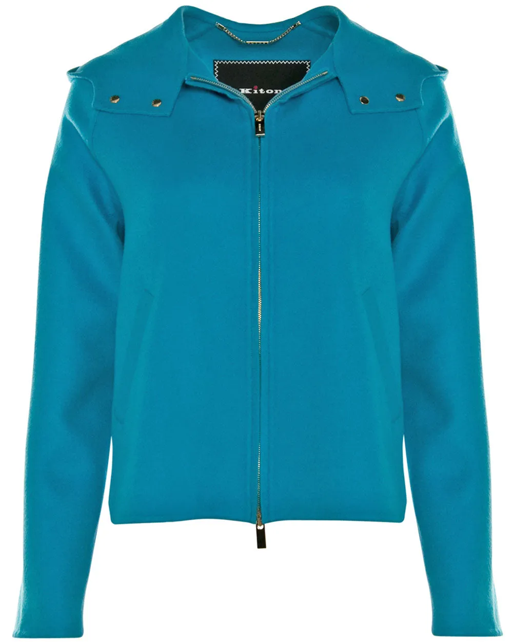 Cyan Cashmere Zip Jacket