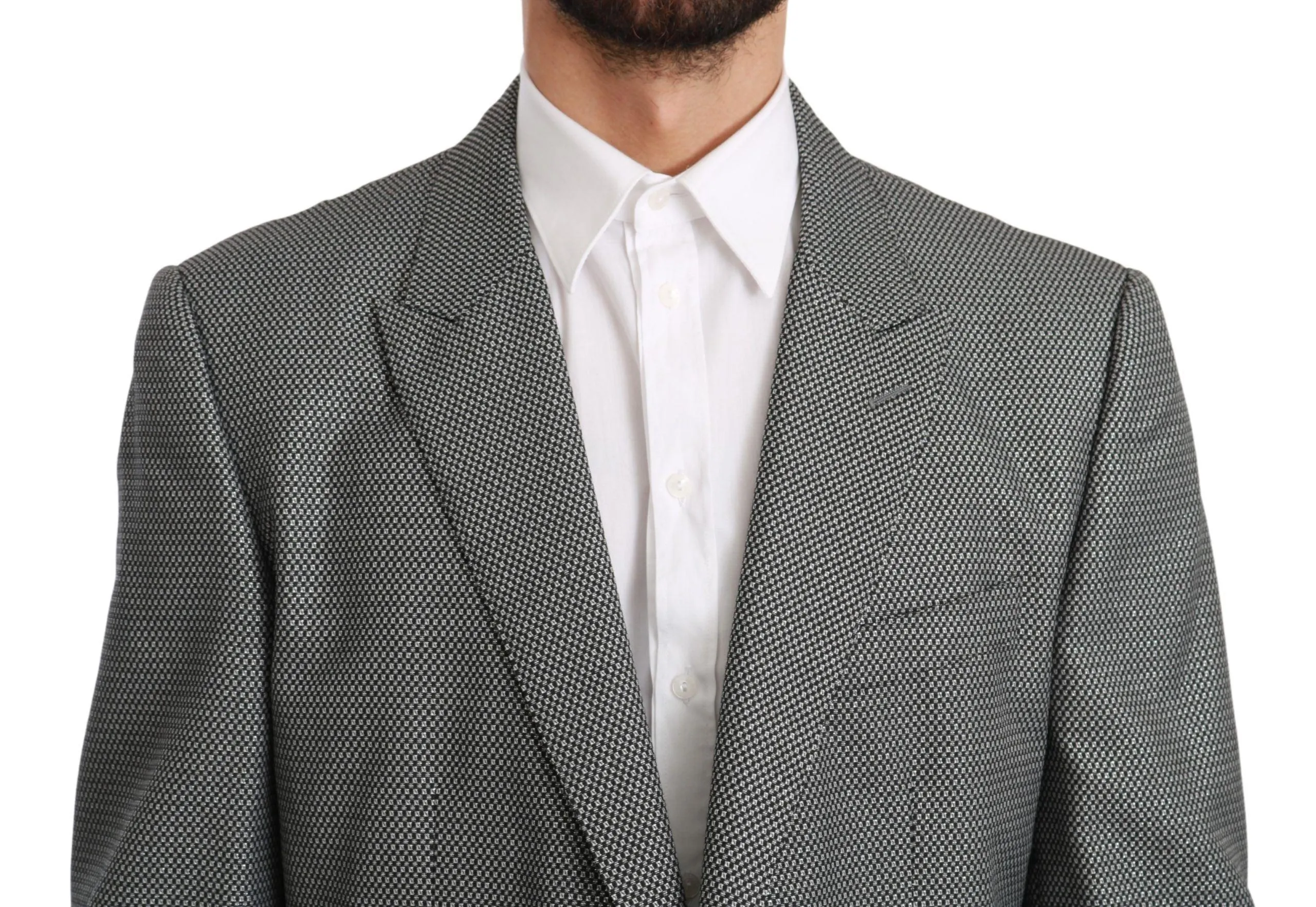 Dolce & Gabbana Gray Slim Fit Formal MARTINI Blazer