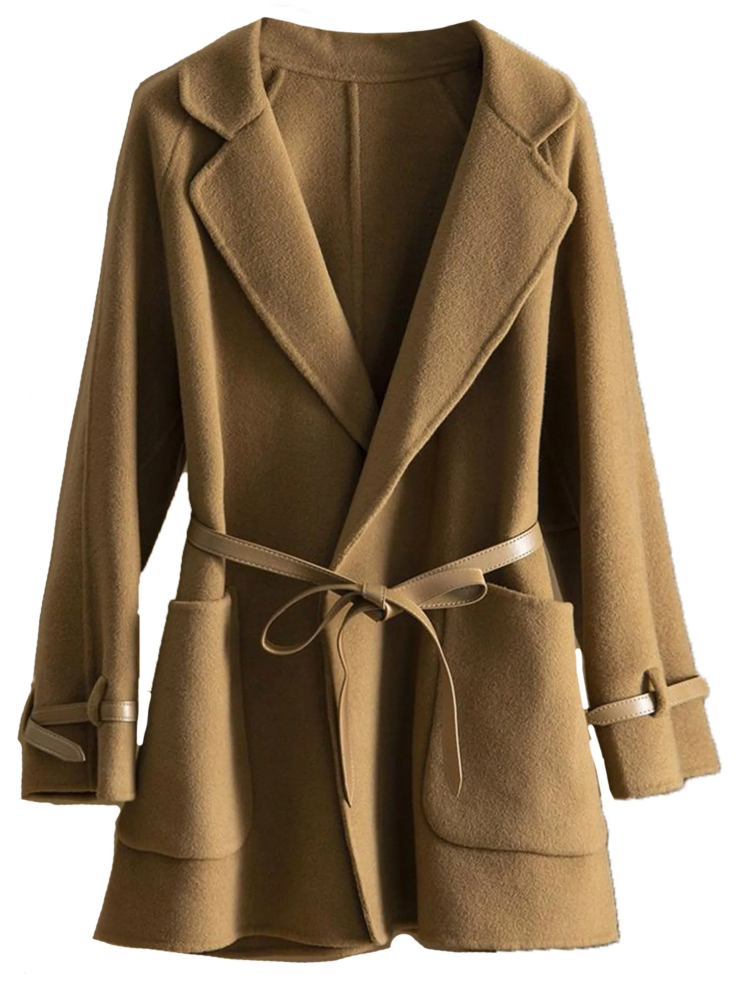 'Ethel' Belted Handmade Cashmere & Wool Coat (3 Colors)