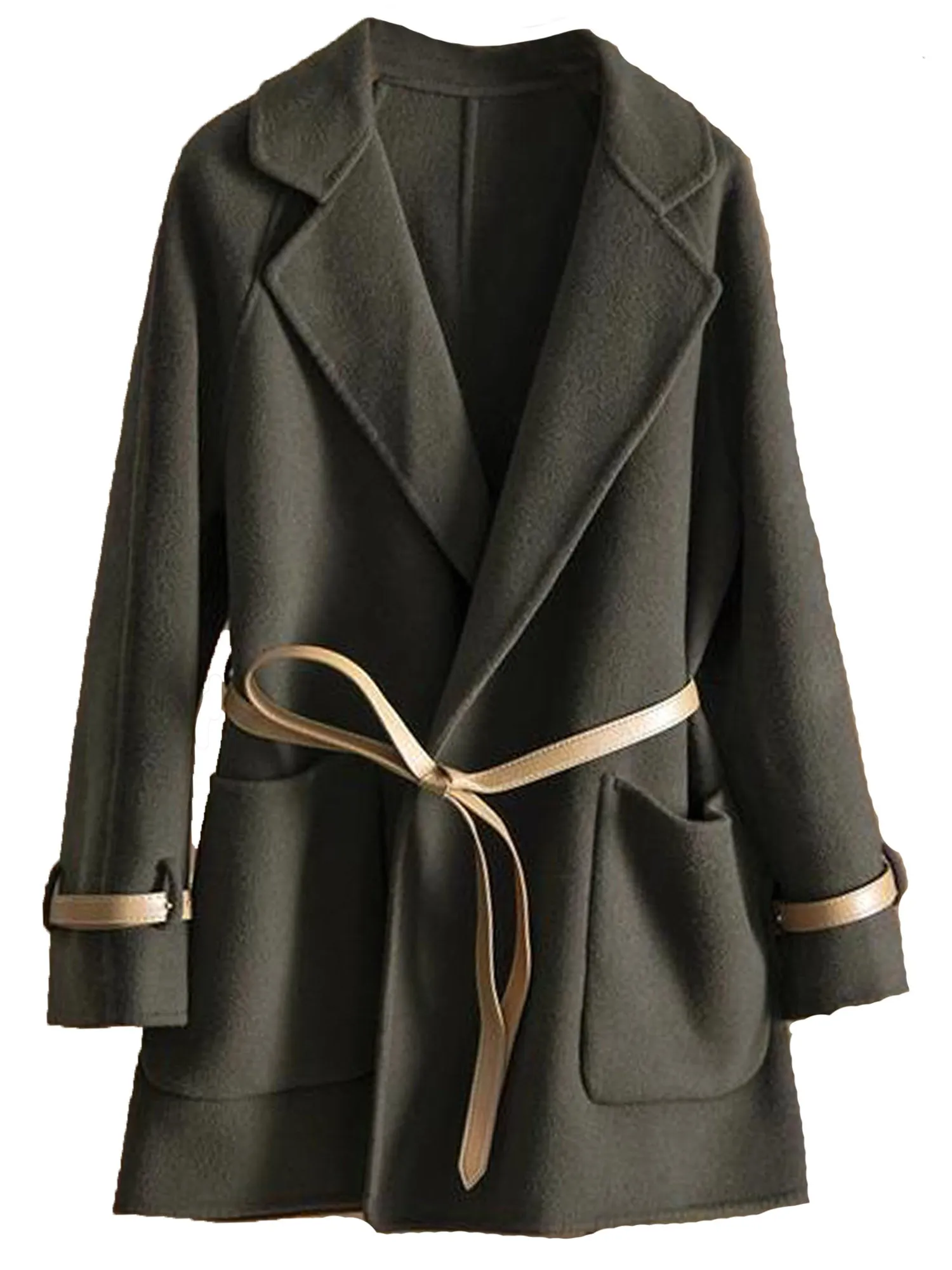 'Ethel' Belted Handmade Cashmere & Wool Coat (3 Colors)