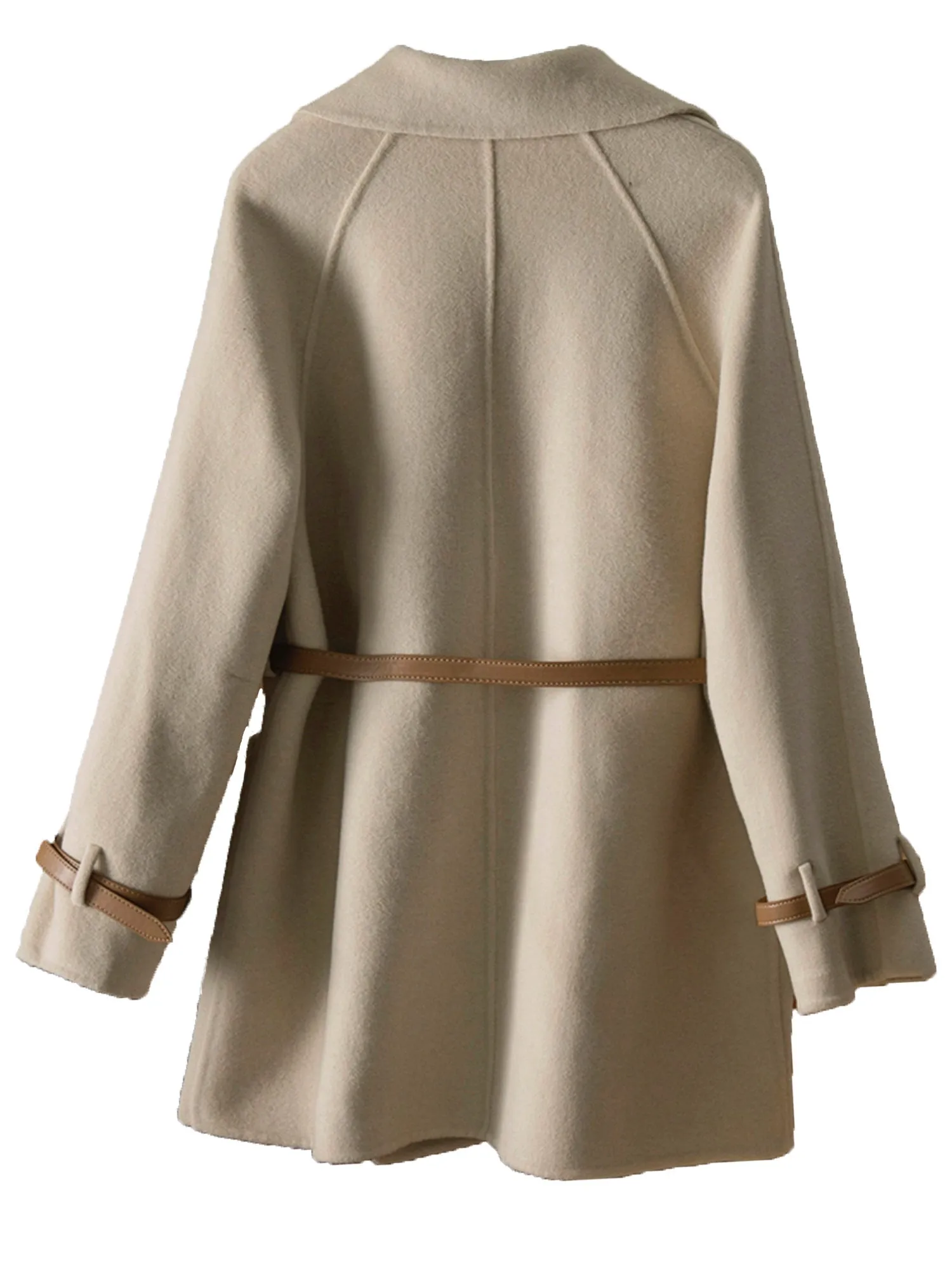 'Ethel' Belted Handmade Cashmere & Wool Coat (3 Colors)