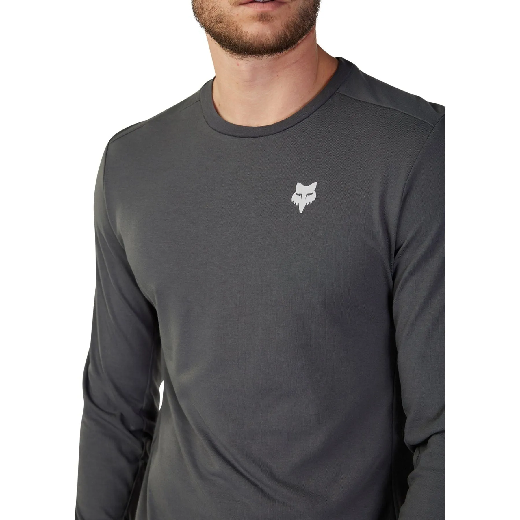 Fox Ranger Tred DriRelease Long Sleeve Mens Cycling Jersey - Grey