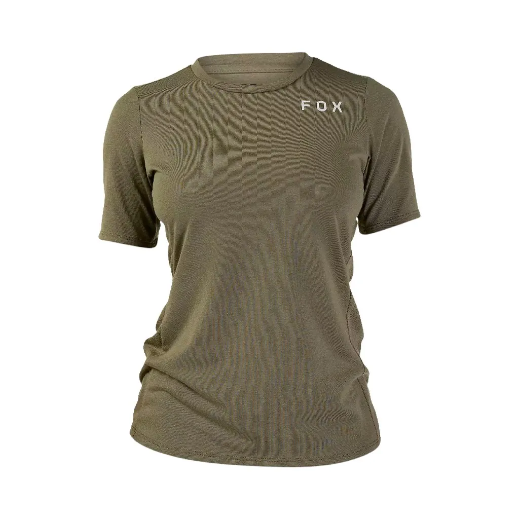 Jersey Fox Womens Ranger Alyn Drirelease SS - Olive Green