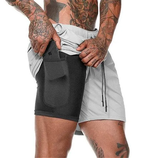 Men's Athletic 2-in-1 Shorts with Pockets