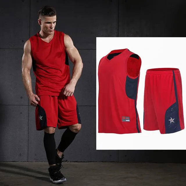 Men's Jersey Sportswear Running Sports Sets Basketball Workout