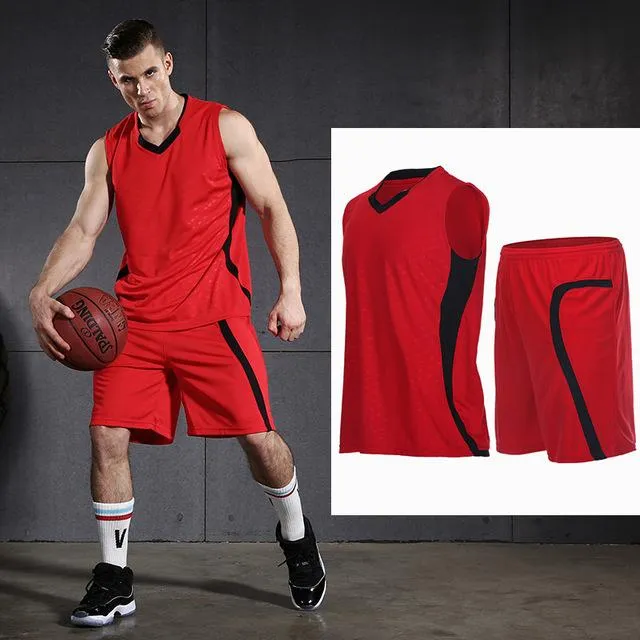 Men's Jersey Sportswear Running Sports Sets Basketball Workout