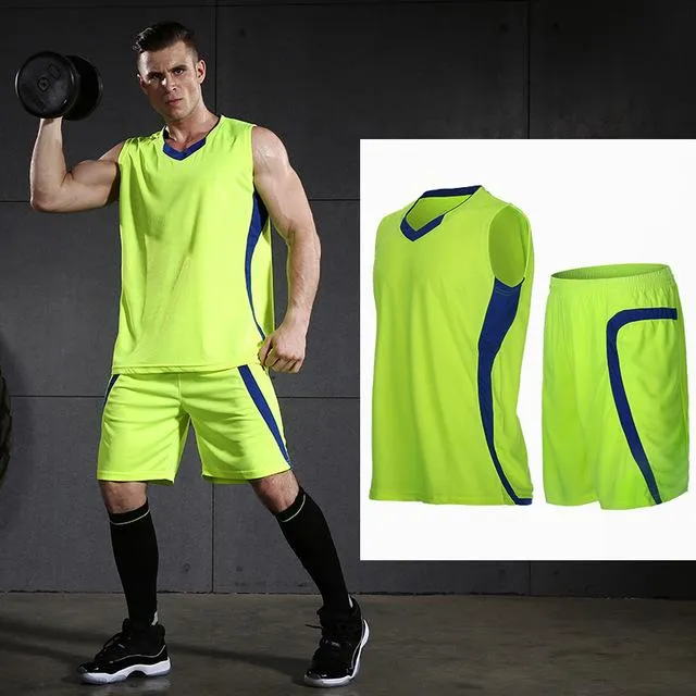 Men's Jersey Sportswear Running Sports Sets Basketball Workout