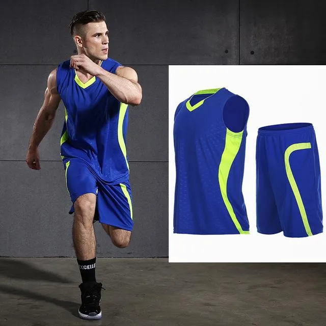 Men's Jersey Sportswear Running Sports Sets Basketball Workout