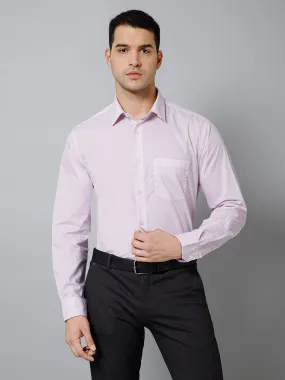 Men's Light Pink Formal Ditsy Print Full Sleeve Shirt