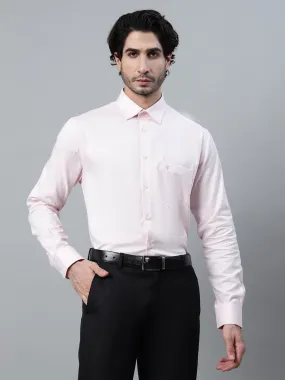 Men's Pink Checkered Full Sleeve Formal Shirt