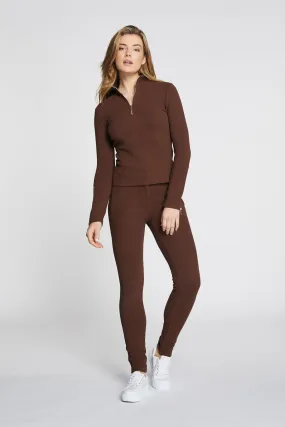 Moon structured fitted jogger - Brown Sugar