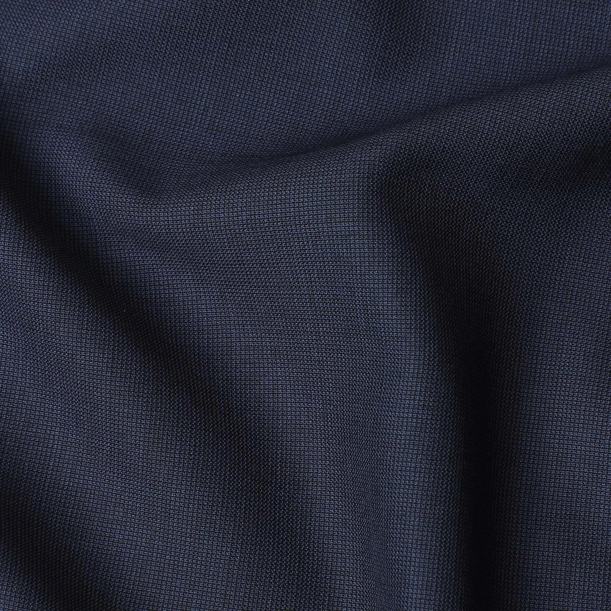 Navy Micro Houndstooth Wool Suiting Fabric, Italian Crafted, 150cm Width - 4 Mtrs Piece-D17762