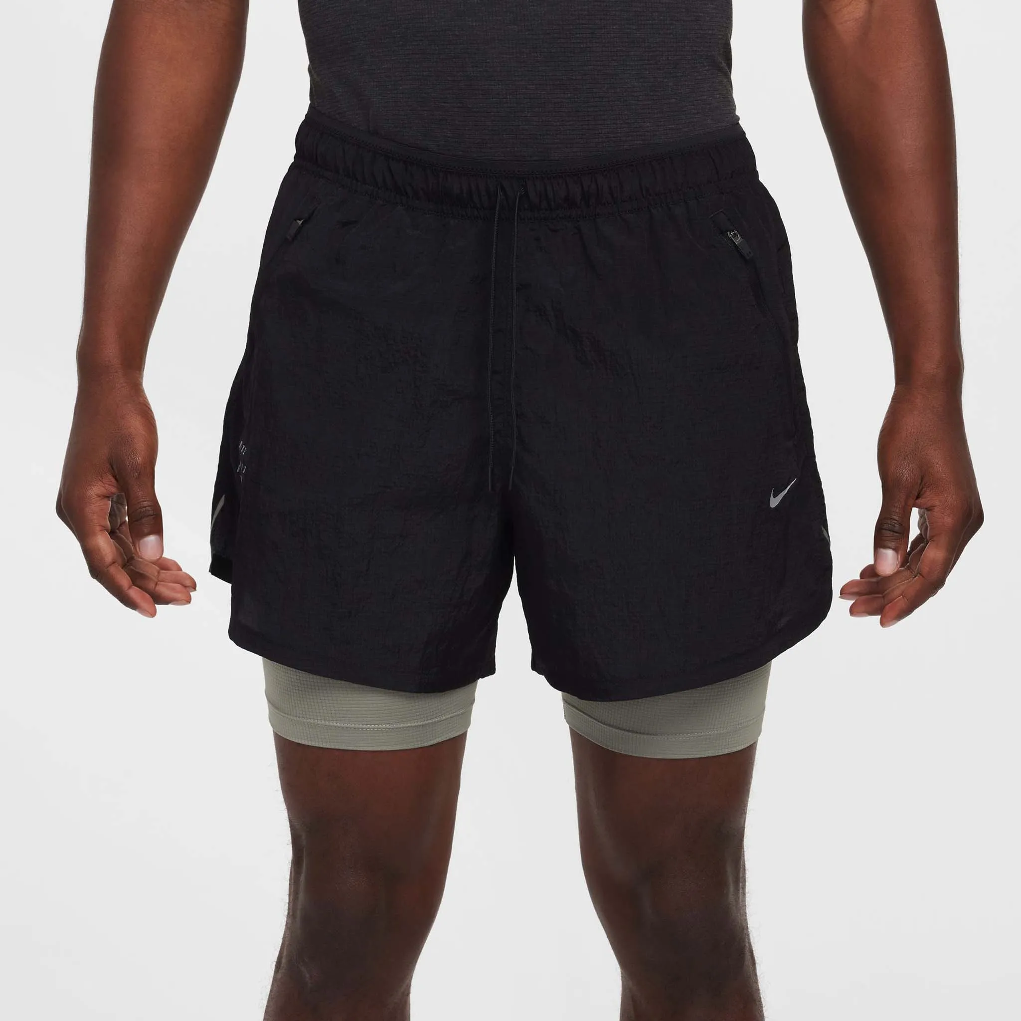 Nike | Men's Dri-FIT Water-Repellent Running Division Stride 5" 2-in-1 Running Shorts - Black