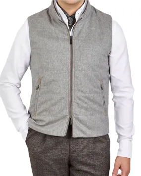 Pearl Grey Pure Cashmere Vest