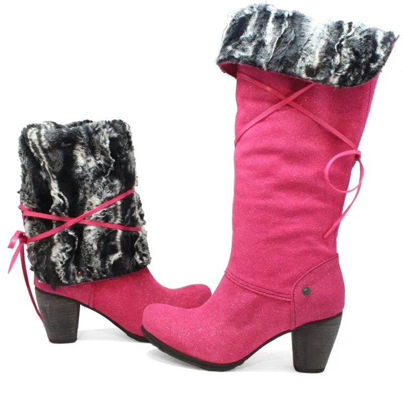 Pulpeux Fuchsia suede long leg boot- Last pairs 37 AND 38!