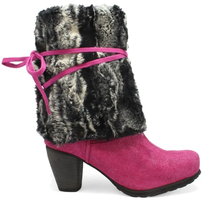 Pulpeux Fuchsia suede long leg boot- Last pairs 37 AND 38!