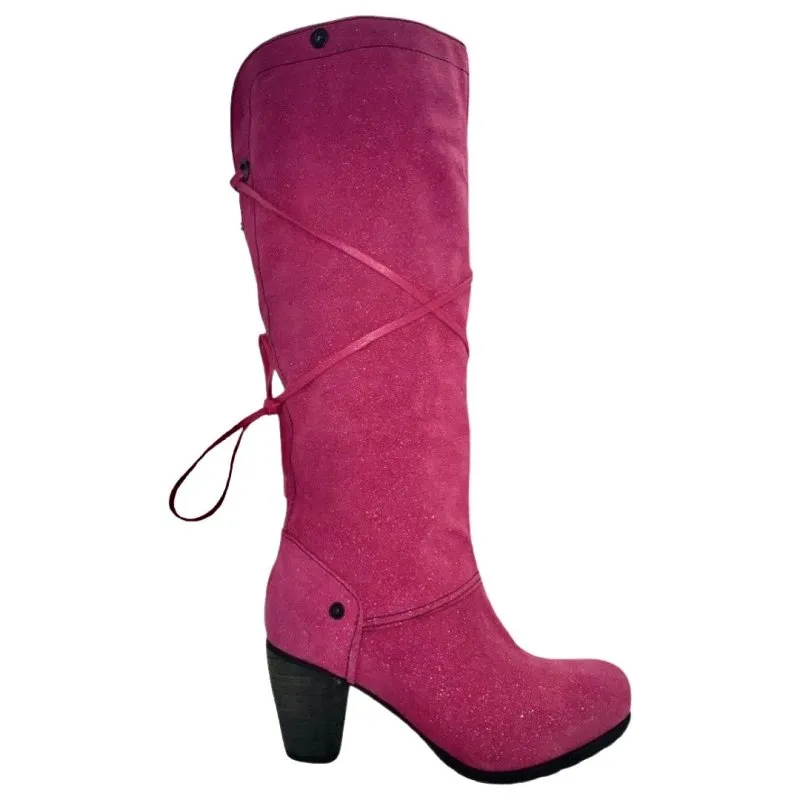 Pulpeux Fuchsia suede long leg boot- Last pairs 37 AND 38!