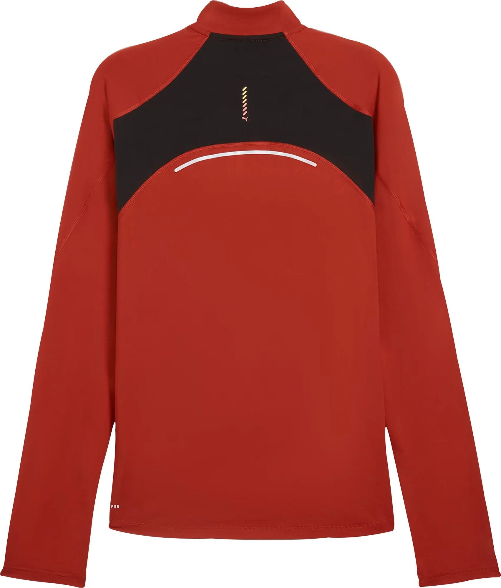 Puma Run Cloudspun Half Zip Long Sleeve Mens Running Top - Red