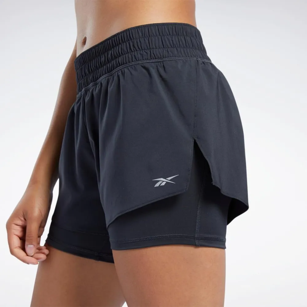 Reebok Apparel  Men's Running 2 In 1 Short Reebok Running App Men Black Reg