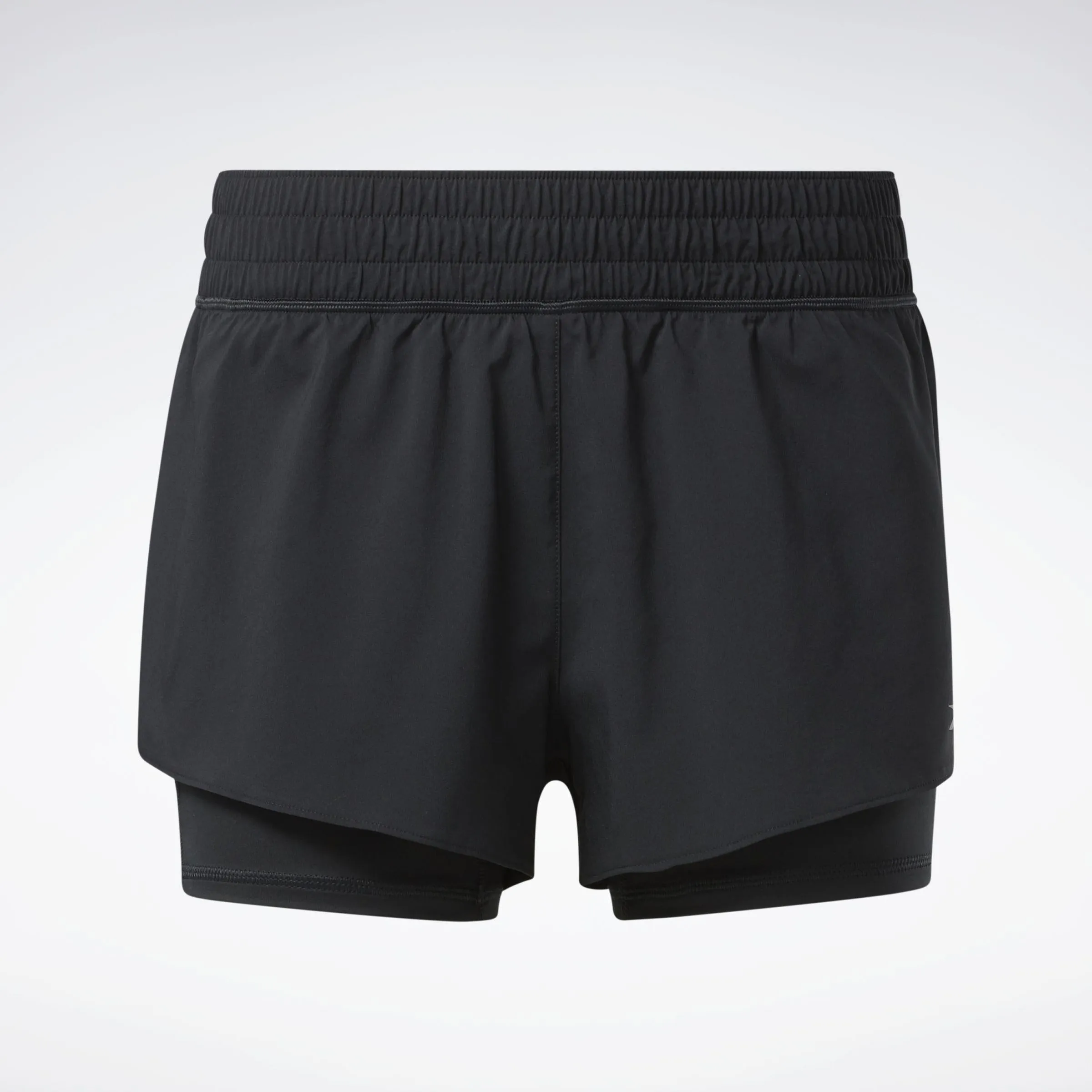 Reebok Apparel  Men's Running 2 In 1 Short Reebok Running App Men Black Reg