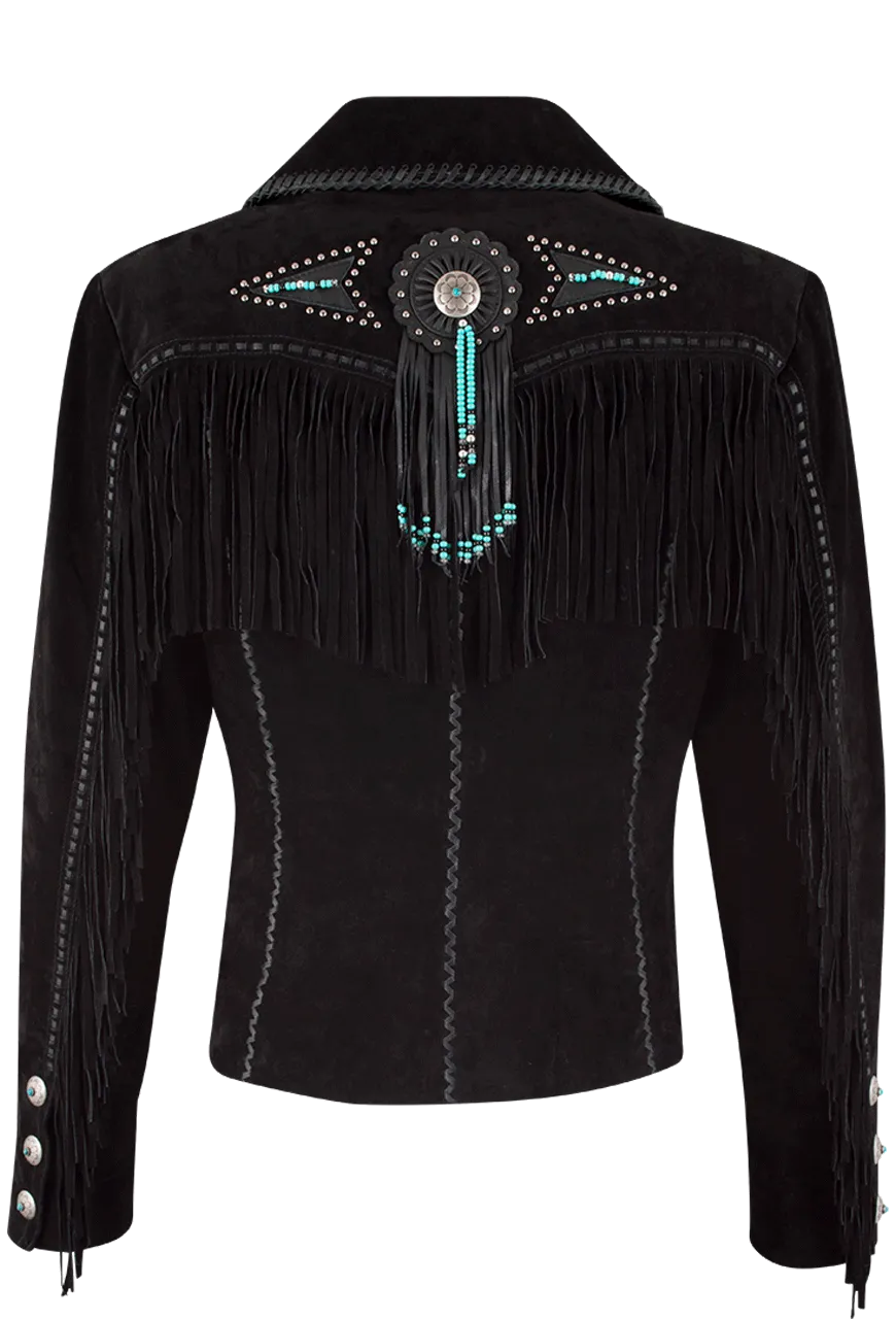 Scully Fawn Fringe Jacket - Black