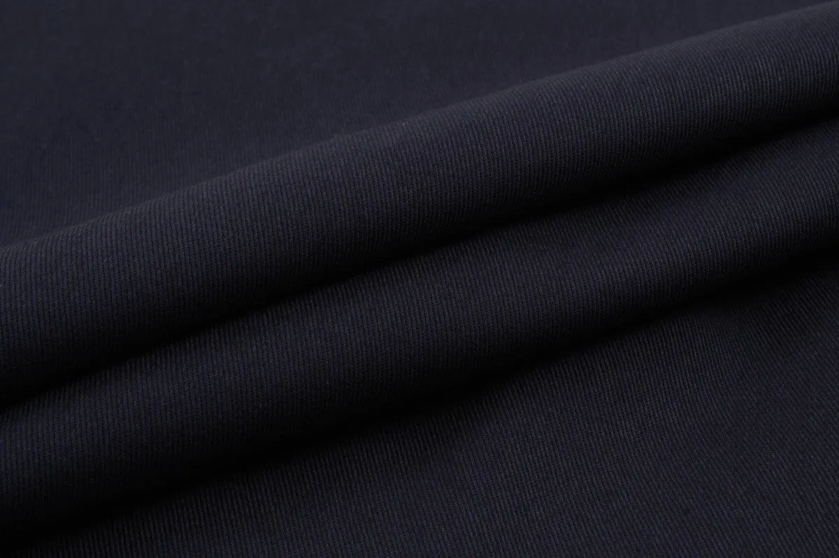 Soft Structured Cotton Gabardine - Navy