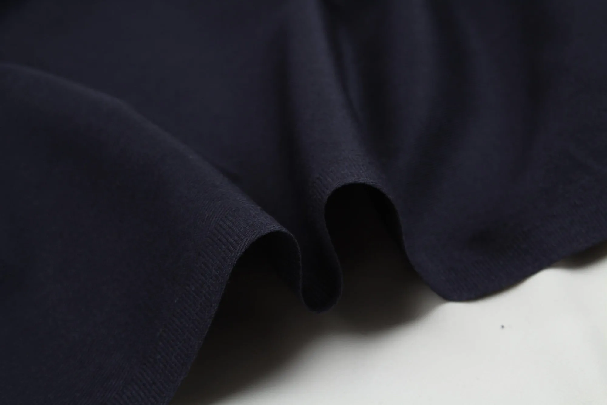 Soft Structured Cotton Gabardine - Navy