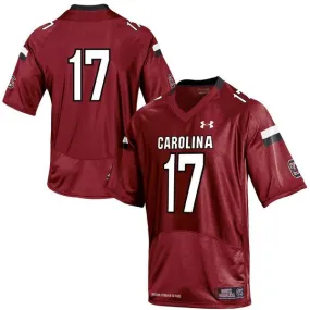 South Carolina Gamecocks Under Armour #17 HG Maroon Sideline Football Jersey