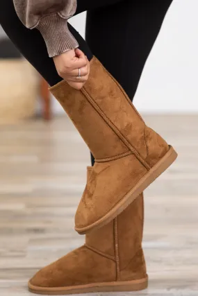 Tan Faux Fur Lined Tall Boots