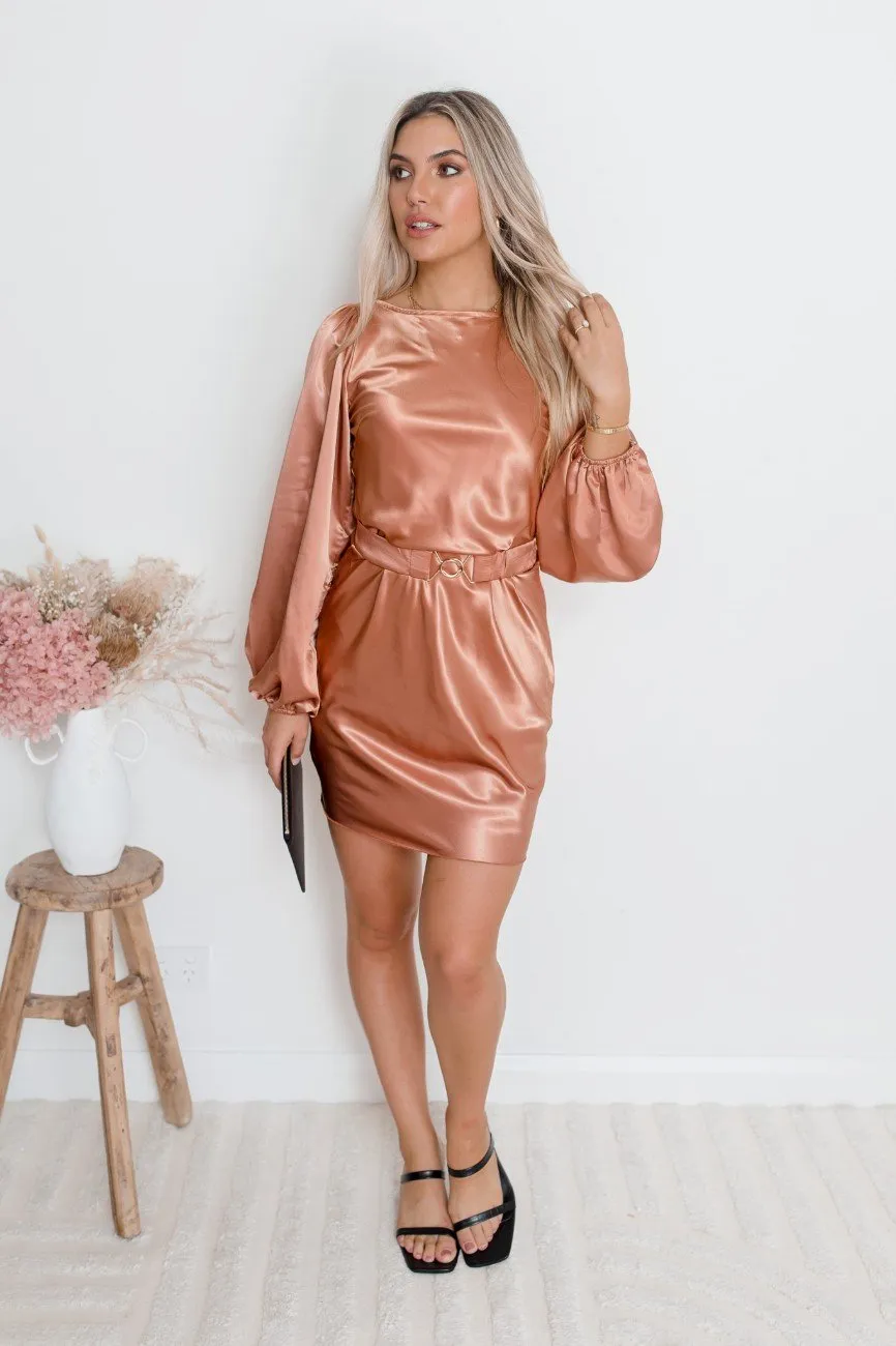 Tonneli Dress - Rust