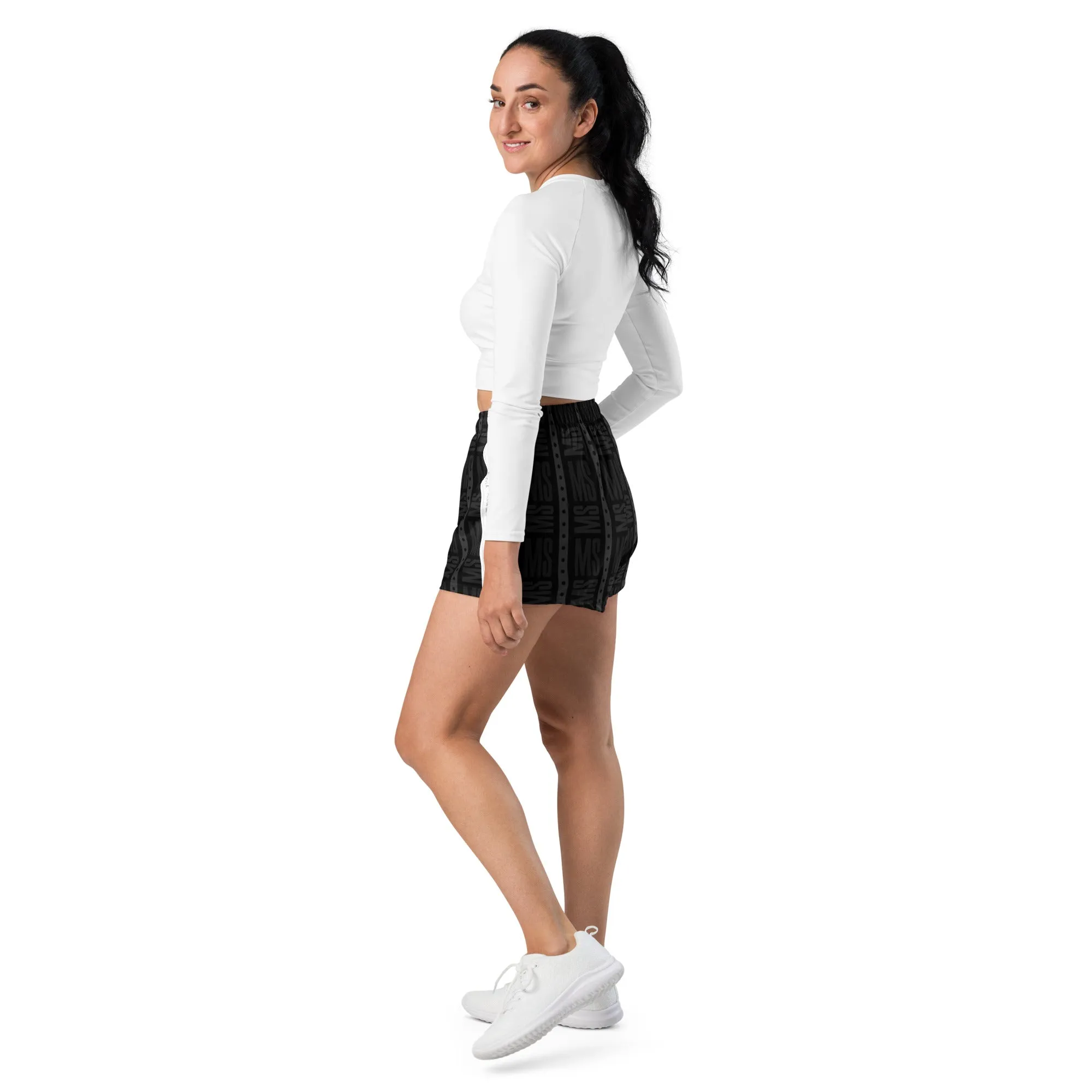 Unisex Athletic Misha Black Shorts