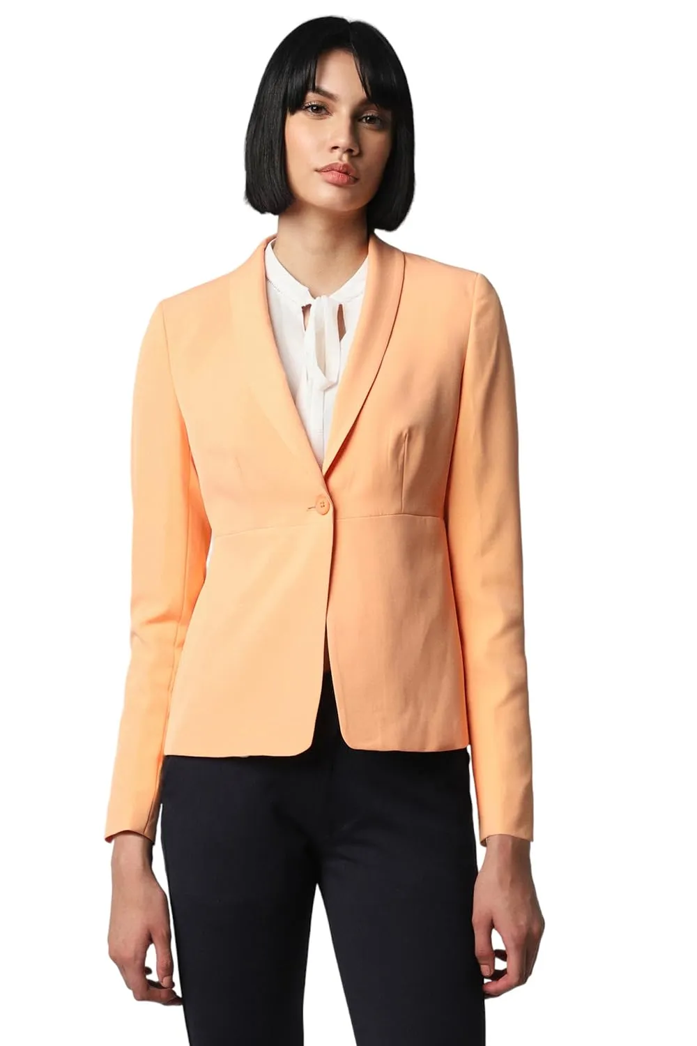 Van Heusen Women's Fashion Formal Blazer VWBZFRGFB83550_Orange