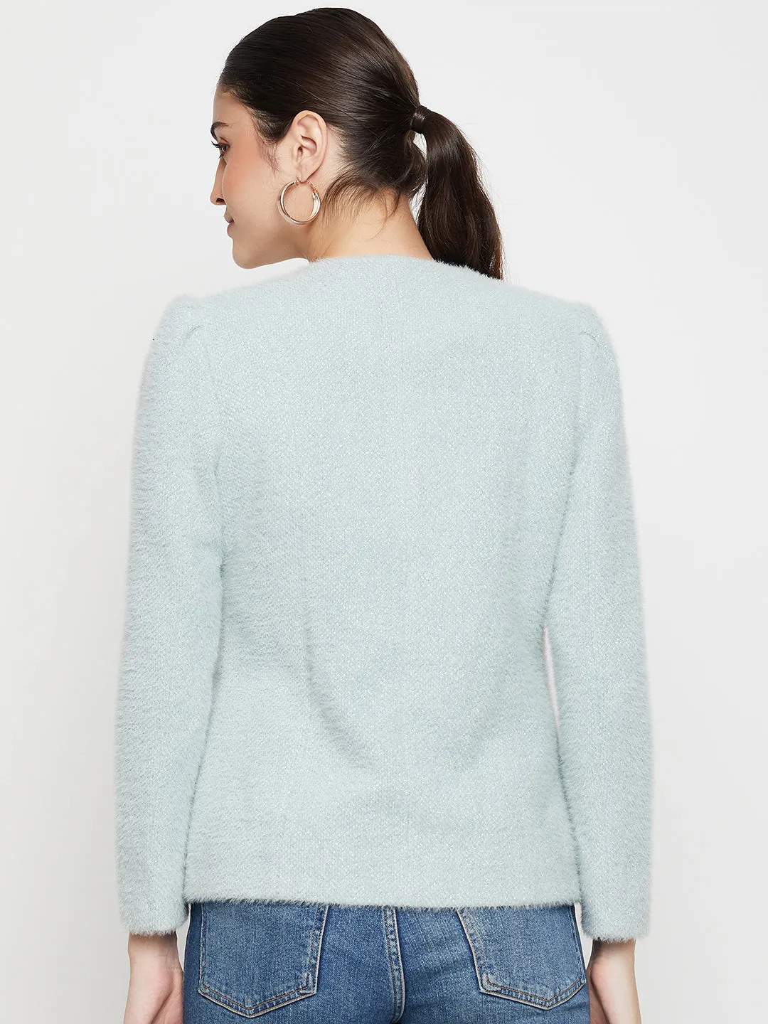 Women's   Mint Single breasted  Round neck  Blazer